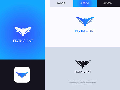 Flying bat logo design. Flying bird logo. animal app apps logo bat bird branding design fast flying forest gradient logo graphic design illustration logo logo design nature quick sky ui