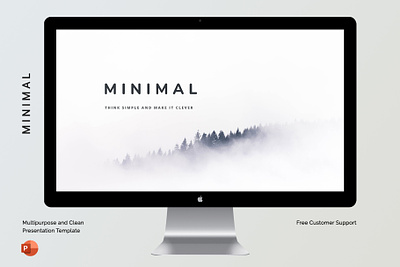 Minimal PowerPoint Template agency architecture clean elegant minimal minimalism personal portfolio powerpoint presentation professional