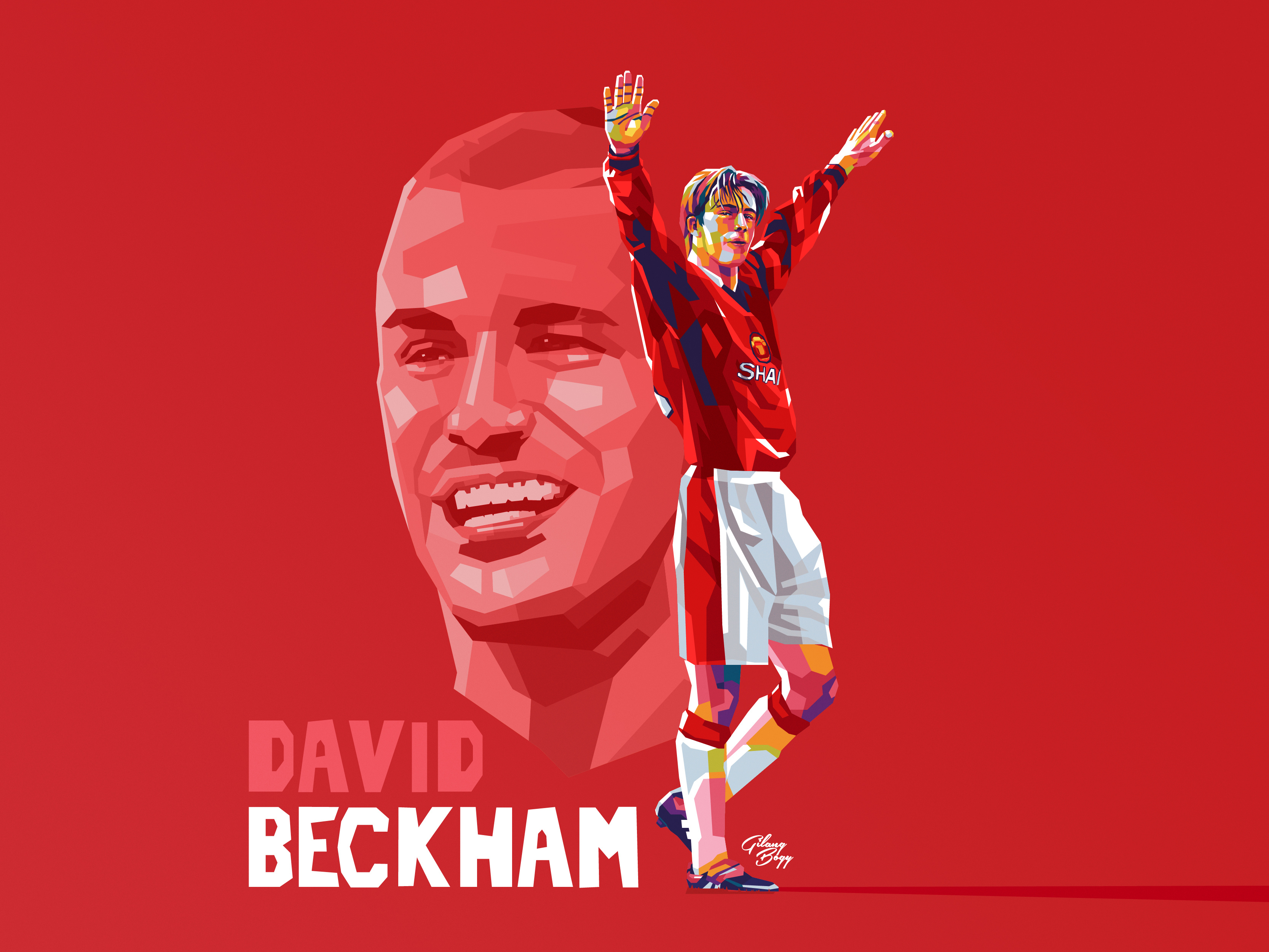 Beckham Illustration artwork beckham colorful design fanart football football art illustration illustrator manchester united netflix pop art poster design soccer sports ui vector vibrant wpap
