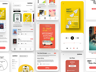 Audiobook UI Design app app design audiobook book book design design graphic design listen ui ux