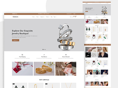 Classic pearl jewelry website demo design ecommerce design ewelry web design free html interface jewelry jewelry ecommerce jewelry website necless product service shopify startup ui ux web webdesign website