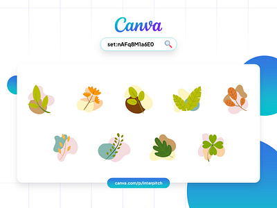 Canva Set - Abstract Organic Plants abstract branding canva canva set elegant graphic illustration illustration plant illustration