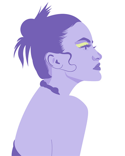 Purple girl girl purple vector