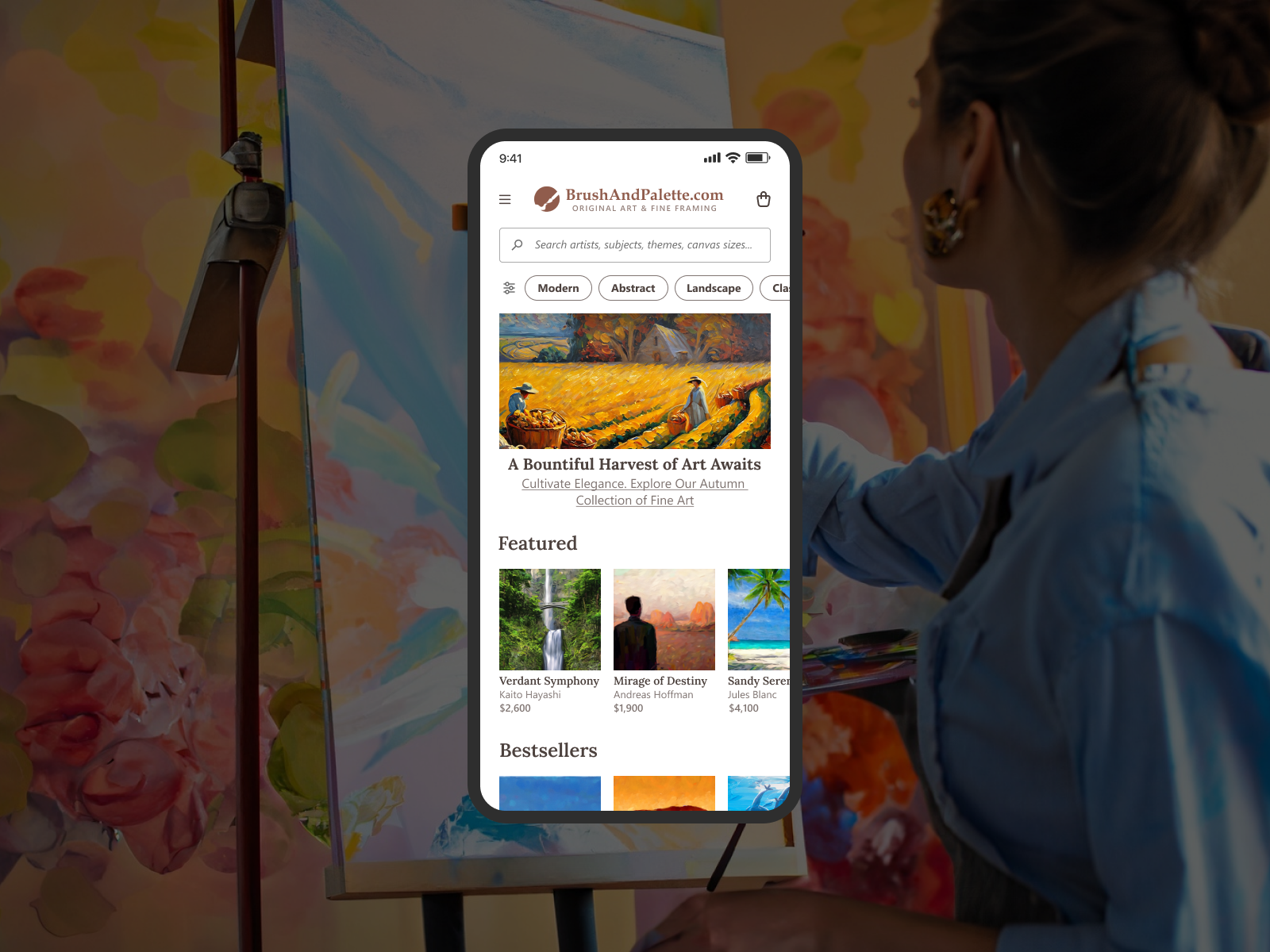 Fine Art Mobile Website fine art mobile ui ux