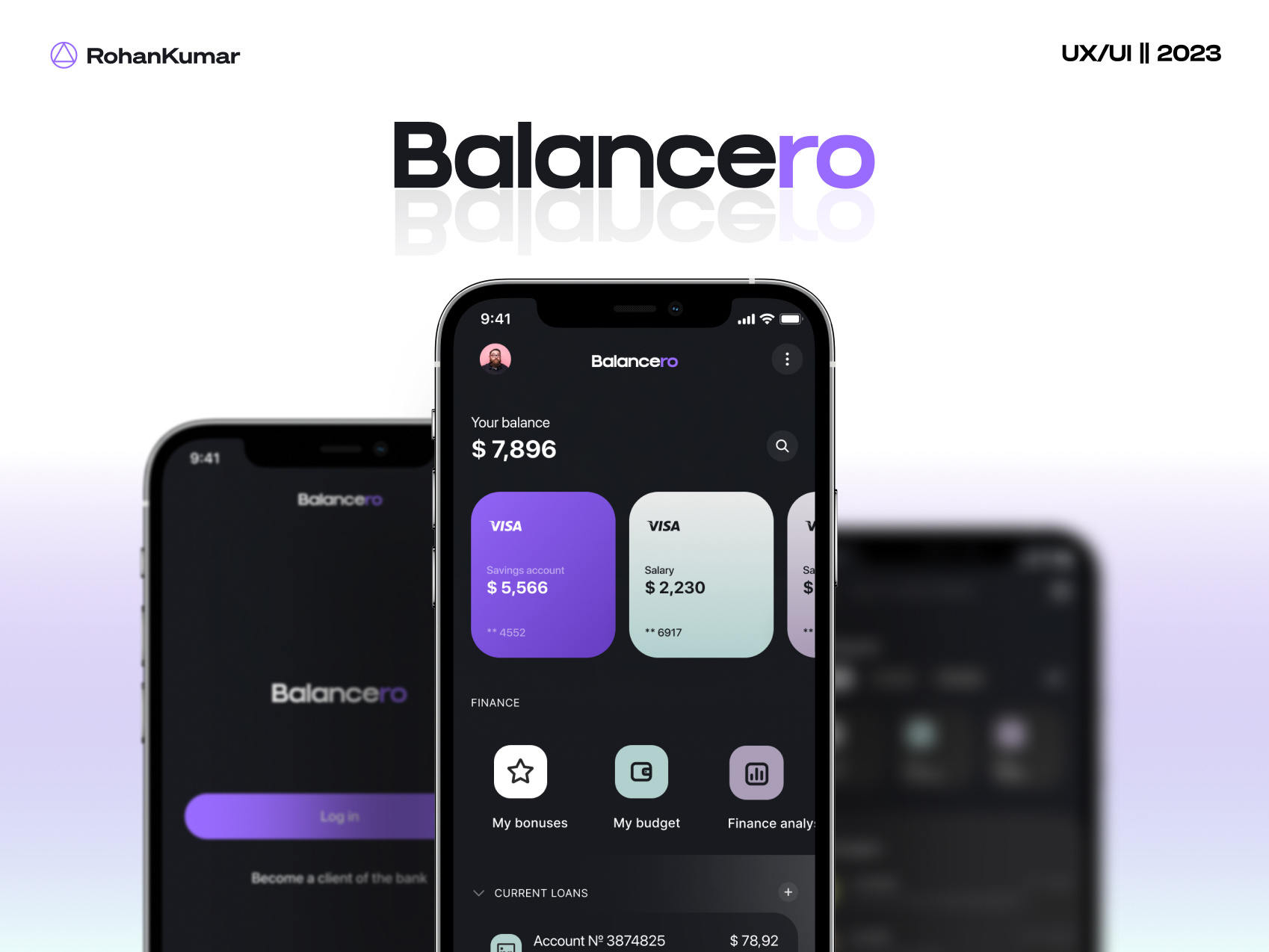 Balancero - Finance Mobile App design financeapp minimal mobileapp ui ux