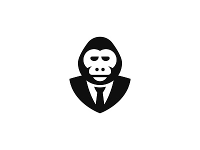 Behave Yourself - Logo Design animal ape branding face freelance logo design freelance logo designer gorilla icon identity logo logo design logo designer minimal monkey simple suit tie
