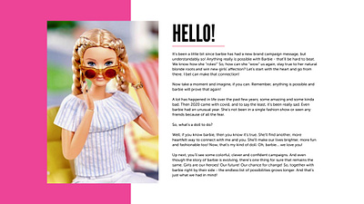 Mattel, Inc. "Barbie" Campaign Concepts brand design branding campaign concepts design graphic design mood boards