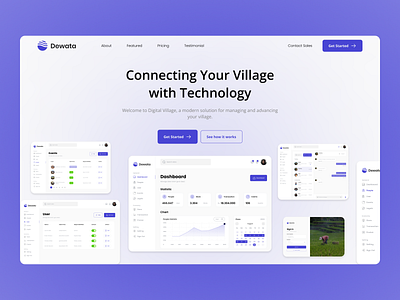 Landing Page - Dashboard Desa Digital desadigital design figma landingpage landingpagedesign uidesign uiux uxdesign webdesign