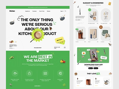 Kitchen Equipment Website cabinet clean cooking design dish e commerece kitchen landing page minimal orix premium product startup ui uiux web web design web header webdesign website