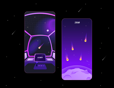 Space game | slice design game illustration vector