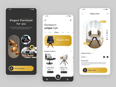Furniture Mobile App Design app design design figma furniture furniture app ui ux