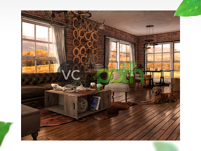 Сountry house in loft style 3dsmax architecture design exterior interior interior design render visualization vray