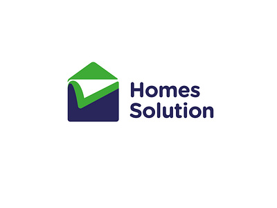 Homes Solution Logo branding building check home home cleaner homes house mark minimal property real estate