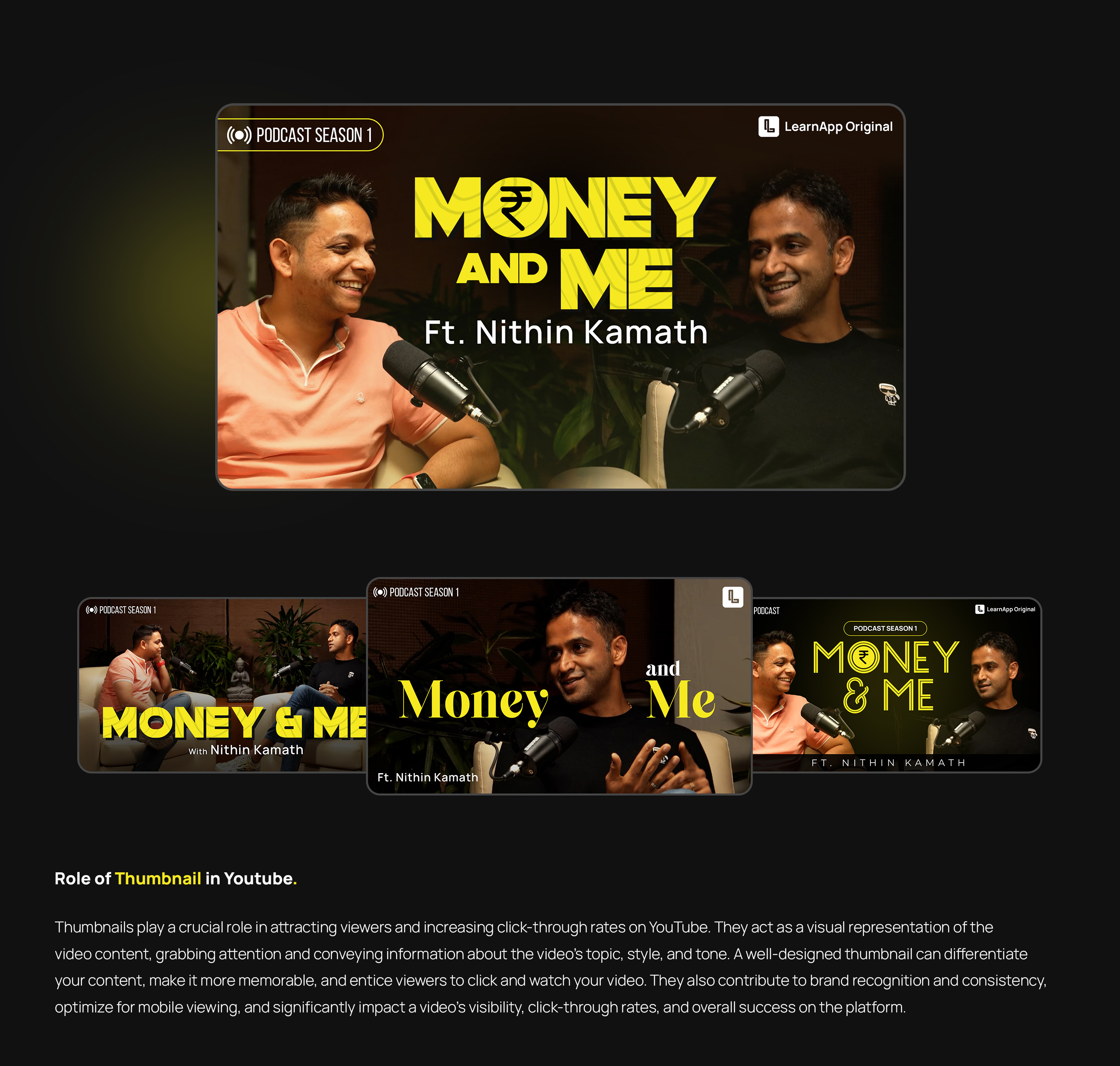 Money & Me: LearnApp's Podcast | Typography branding graphic design product design typography