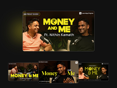 Money & Me: LearnApp's Podcast | Typography branding graphic design product design typography