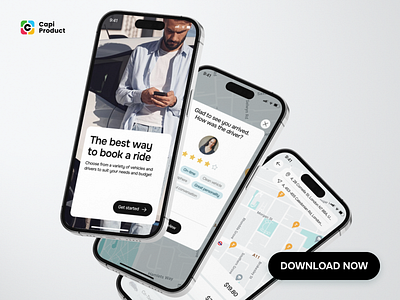 Taxi Mobile App - Minimal Design Style app app design app ui design design mobile mobile app design taxi app taxi app design transportation app uber like app ui