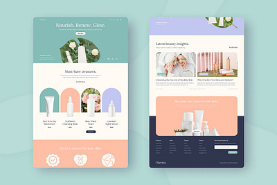 Charmie - Beauty Brand Landing Page beauty business ecommerce figma figma design landing page online shop online store psd sketch template ui ui ux web design xd