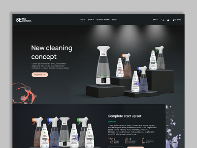 Cleaning product web design app branding cleaning product design ecommerce graphic design hero banner landing page typography ui ux web web design webdesign website