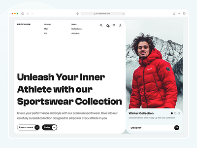 E-commerce website for selling sports clothes design e commerce ui ux web website webstore