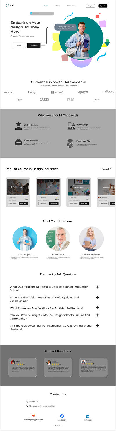 Design school website mockup ui uiux ux webdesign website