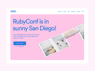 Ruby conference - landing page conference desktop event landing ruby ui