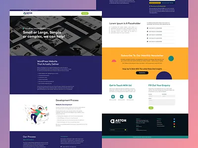 Astron Digital Landing Page Design animation branding graphic design logo ui