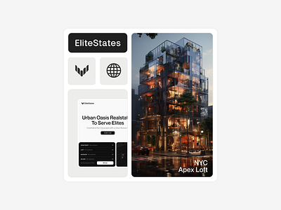 EliteStates Branding bento branding icon loft logo luxury real state rental