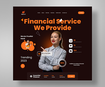 Profitly landing page design | html css branding css design figma frontend design graphic design html illustration js landing landing page logo ui vector web design website design