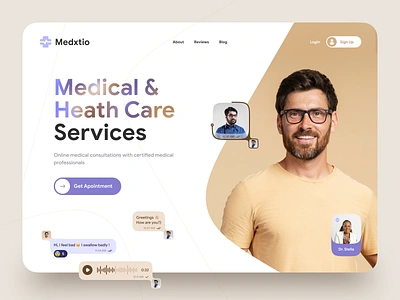 Online Medical Consultancy Website appointment clinic design doctor health care interface medical medicine online consultation ui ux web website wellness