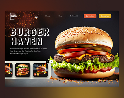 Burger Haven UI design concept 3d branding css design figma frontend design graphic design html illustration js landing page logo ui uiux vector web website