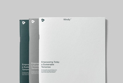 Windly - Corporate Identity Design book branding clean design folder identity logo minimal notebook print symbol