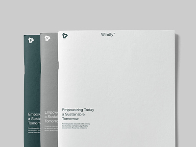 Windly - Corporate Identity Design book branding clean design folder identity logo minimal notebook print symbol