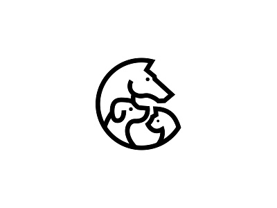 Animals alex seciu animal logo branding cat logo dog logo horse logo line logo pet logo veterinary logo
