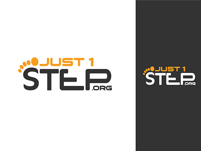 Just 1 Step! Logo design branding design graphic design illustration logo logo design typography ui ux vector
