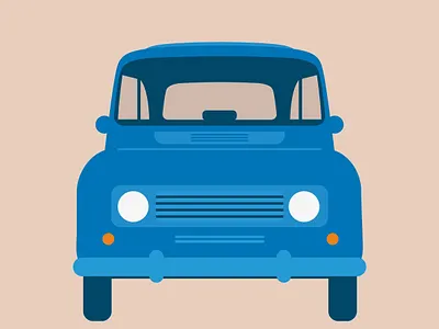 Renault 4L - Car illustration minimalist illustration