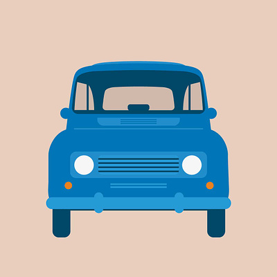 Renault 4L - Car illustration minimalist illustration