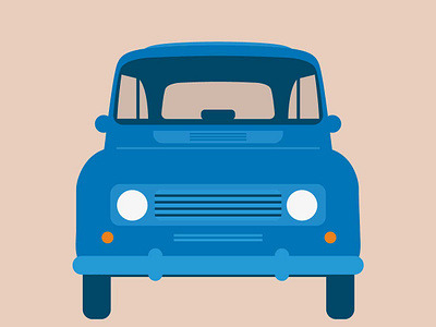 Renault 4L - Car illustration minimalist illustration