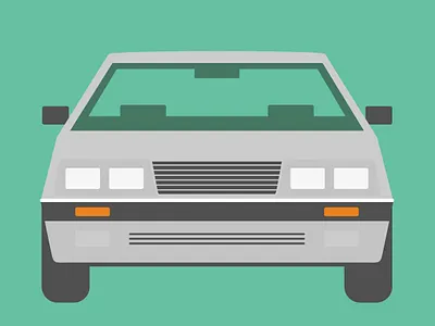 Vintage 80' car illustration 80 minimalist illustration vintage car