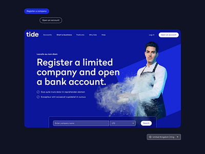 Tide interaction design animation bank blue clean figma finance form illustration onscroll principle principle app scrollanimation stepper stepperdesign ui website websitedesign