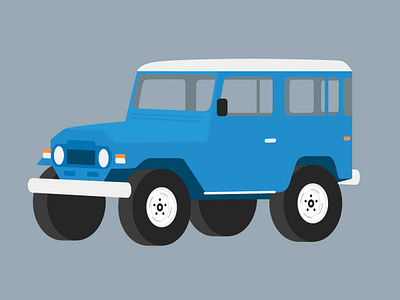 The great Toyota Land Cruiser FJ40 (1980) adobe illustrator auto car car design illustration car motor sport motor sportcar vector car visual design voiture