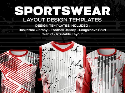 GRUNGE BLOOD SPLATTER SPORTY JERSEY DESIGN LAYOUT TEMPLATE print