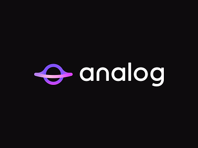 analog - blockchain logo abstract analog black hole black hole logo blackhole block chain blockchain branding crypto crypto currency finance gradient logo minimal planet simple simple logo space time