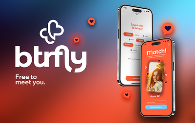 Btrfly App Brand Identity app application brand identity branding dating dating app design graphic design illustration logo love motion graphics social media design typography ui ux uxui vector visual identity