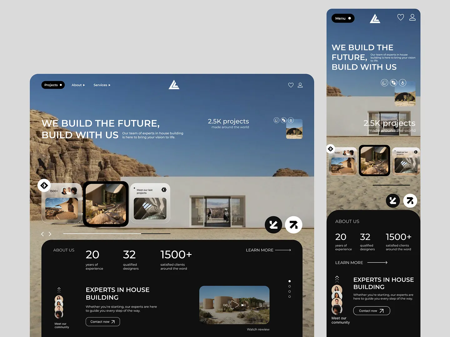 Innovative Architecture Design Landing Page