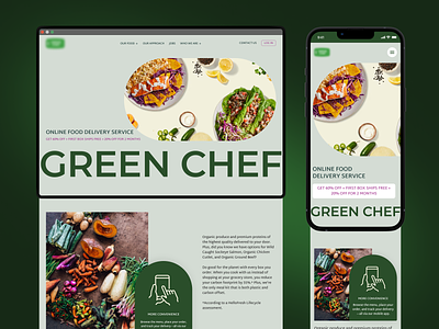 GC - Online Food Delivery agency concept delivery design eat food green main page minimal online food delivery ui ui design ux web design web site