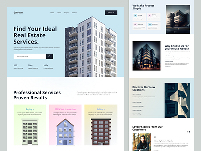 Real estate property management agency portfolio architect firm landing page architecture agency business clean company corporate graphic design home page home property landing page property real estate agency real estate property rent property responsive website sell property ui web design