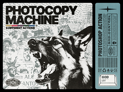 Photocopy Machine | Photoshop Action actions design graphic design grunge layout photocopy photoshop photoshopactions raw street