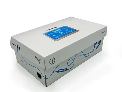 PUMA Mixtape - MP3 Player Shoebox brand branding design graphic design illustration logo playlist puma puma mixtape puma shoes retro shoebox sneaker head special box vector