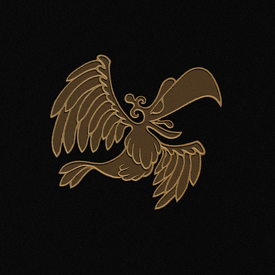 Tolle Bird bird black gold illustration ornamental