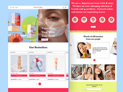 Beauty Landing Page beauty beauty landing page beauty product beauty store cosmetics ecommerce makeup skincare skincare landing page skincare store store